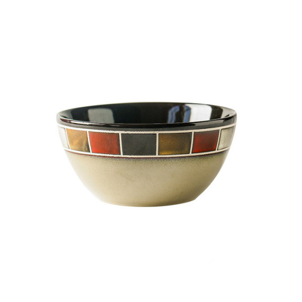 Thebes beige bowl, 6.1x2.95 in