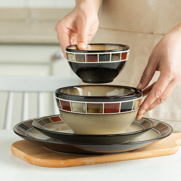 Thebes beige bowl, 6.1x2.95 in 2
