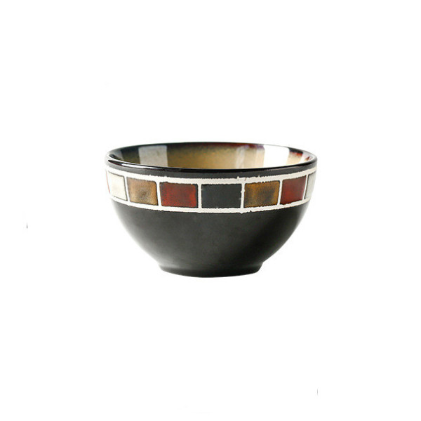 Thebes small brown bowl, 4.53x2.36 in