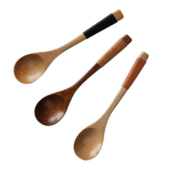 Kadoma wooden table spoon, 7.17 in