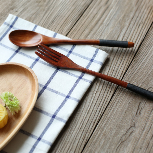 Kadoma wooden spoon and fork set