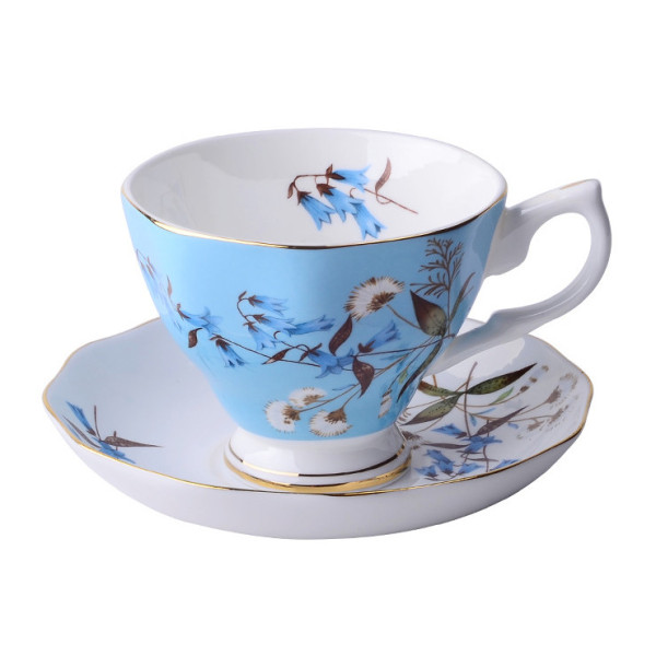 Lorane Dandelion bone china cup and saucer set, 2.83x3.54 in