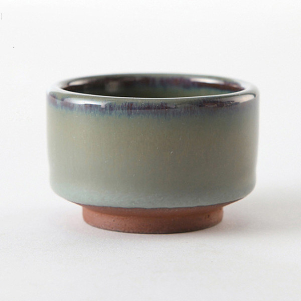 Tuam Green ceramic shot glass, 1.42x2.17 in