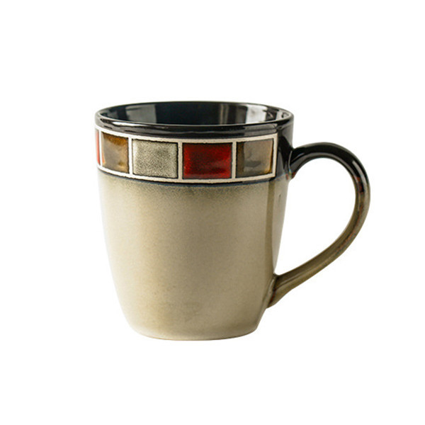 Thebes ceramic mug, 4.53x3.94 in