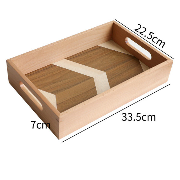 Strixxa deep wooden tray, 8.86x13.19 in