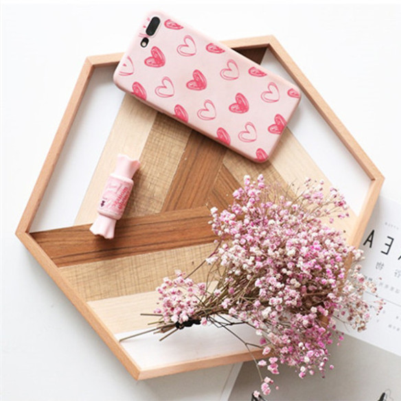 Strixxa hexagonal wooden tray, 13.39x11.81 in