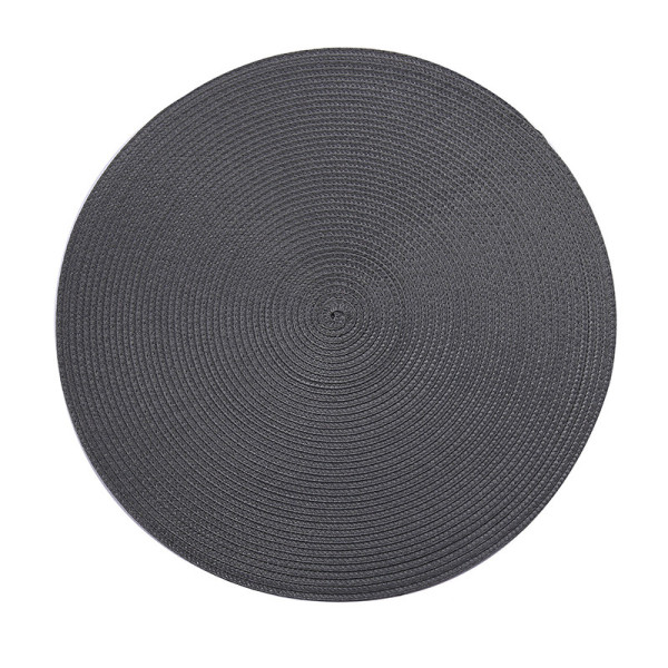 Yonny Black woven round placemat, 14.96 in