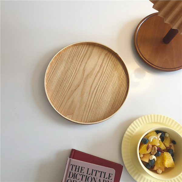 Tatal Log medium wooden tray, 10.63 in