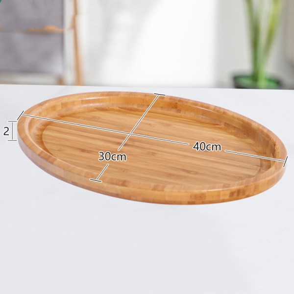 Sheeway large oval bamboo tray, 15.75x11.81 in