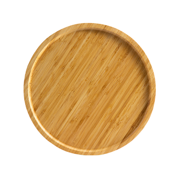 Wutai medium round bamboo tray, 9.75 in
