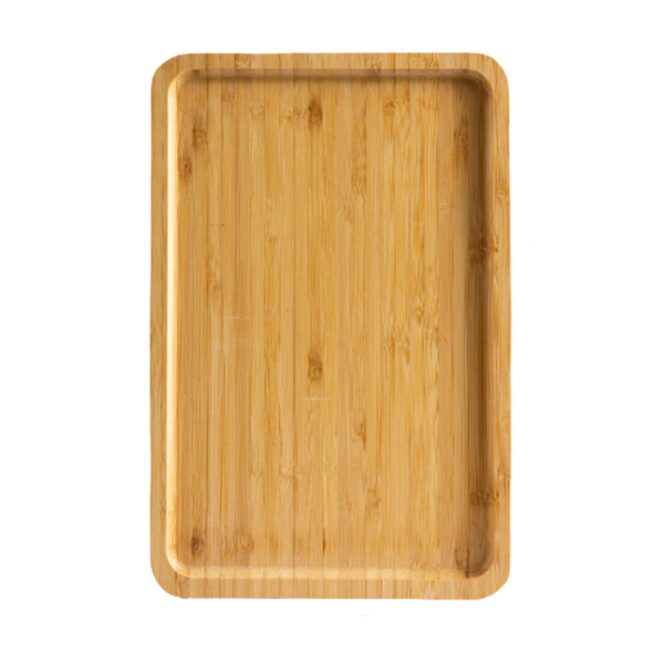 Wutai large rectangular bamboo tray, 14.17x9.75 in