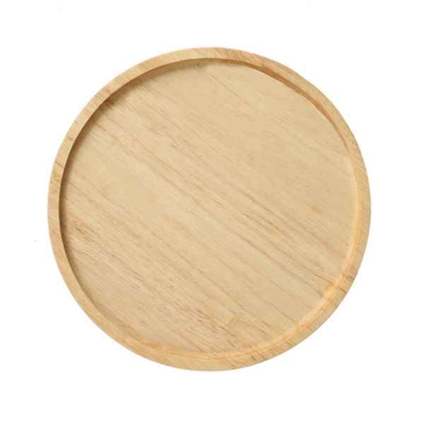 Makala round wooden tray, 11.81 in