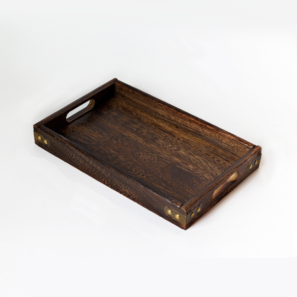 Anhoy small wooden tray, 12.6x7.87 in
