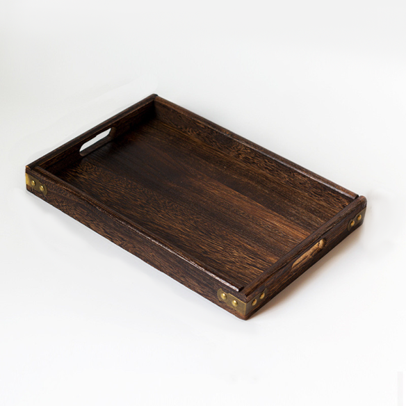 Anhoy large wooden tray, 15.75x11 in