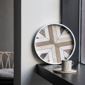 Yorgen round wooden tray,... 2