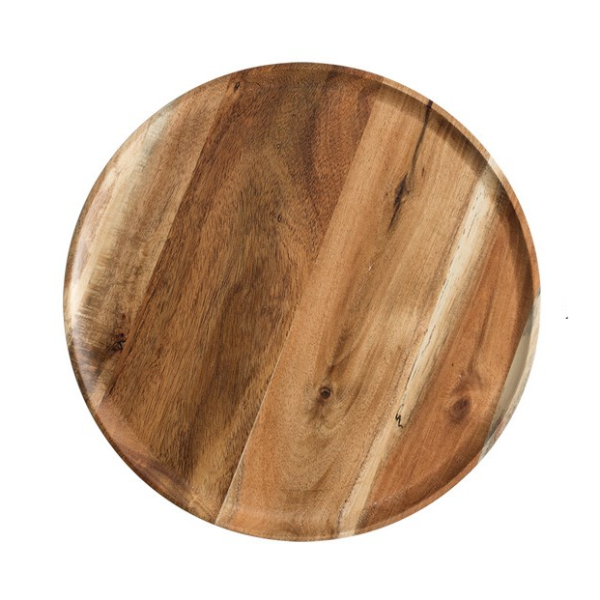 Miroon Acacia large round tray, 10.04 in