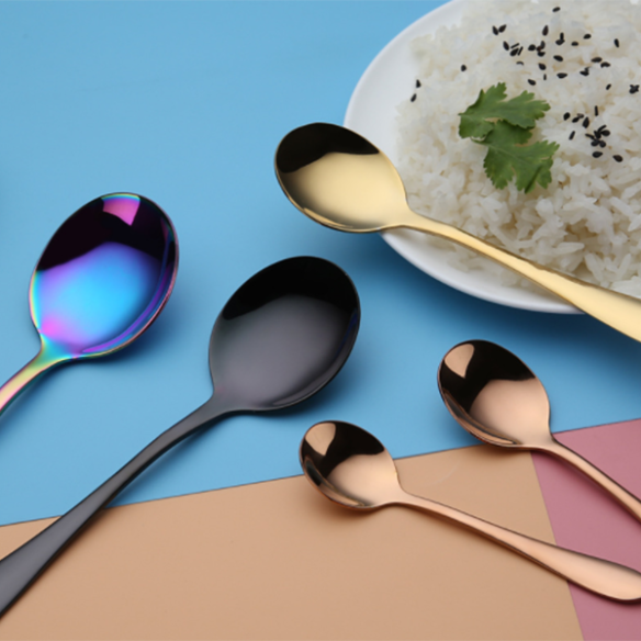 Bublina stainless steel dessert spoon, 7.13 in