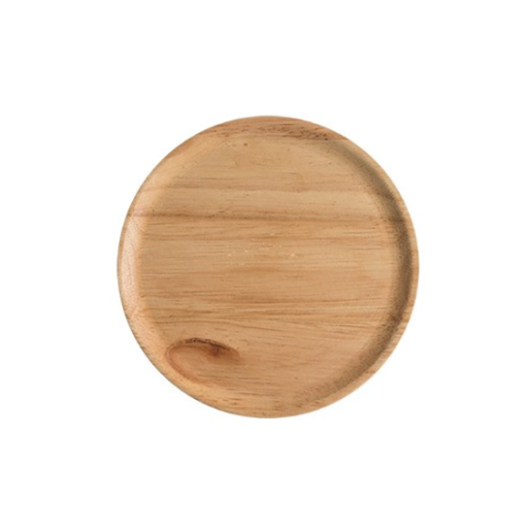 Miroon Rubberwood small round tray, 5.98 in