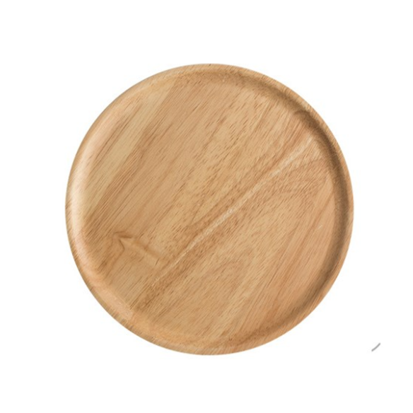 Miroon Rubberwood medium round tray, 8 in