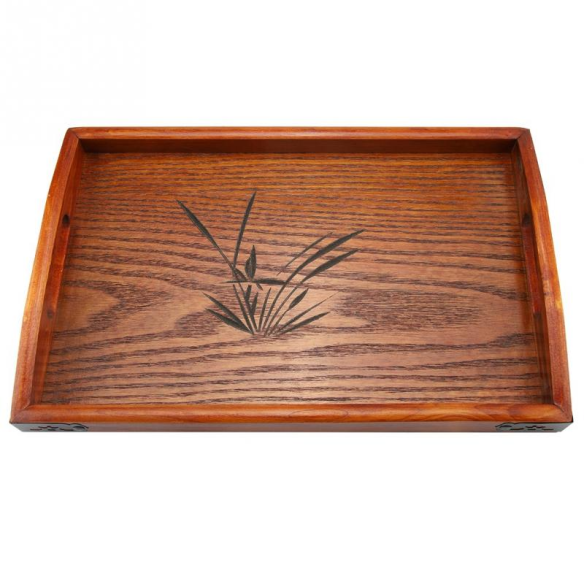 Ruoko large wooden tray, 17.72x10.63 in