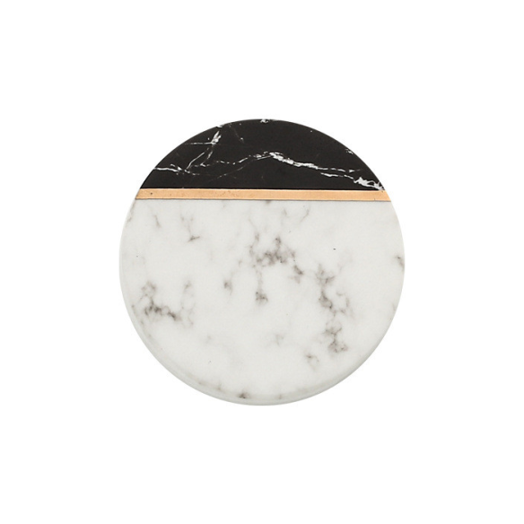 Krister round ceramic coaster, 3.74 in