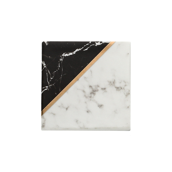 Krister square ceramic coaster, 3.54 in