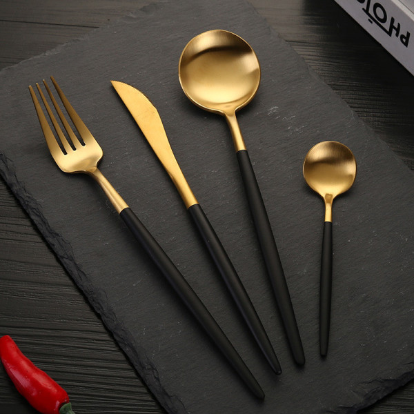 Tokyo Gold 4 pcs flatware set,...
