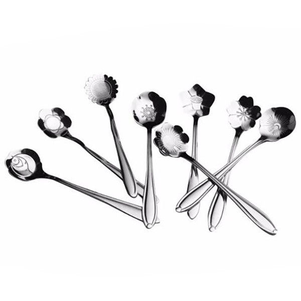 Flower Garden dessert spoons 8 pcs set