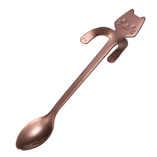 Pretty Kitty stainless steel coffee spoon, 4.53 in