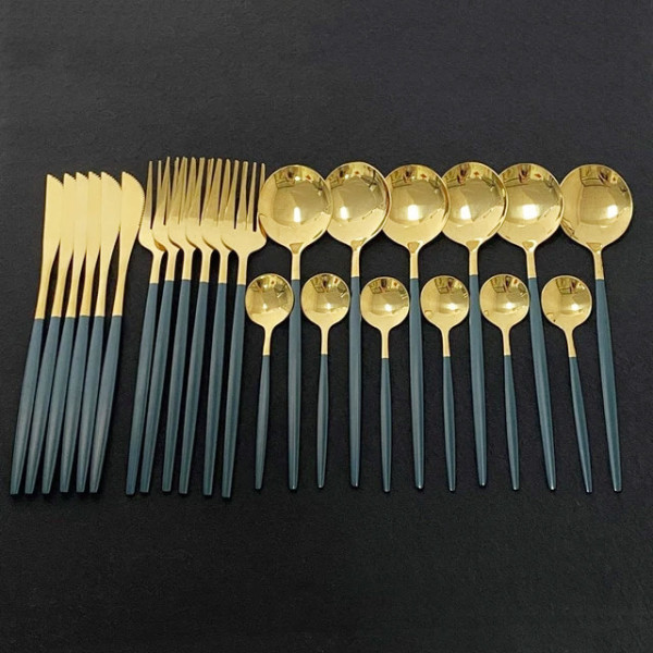 Tokyo Gold 24 pcs flatware set, stainless steel