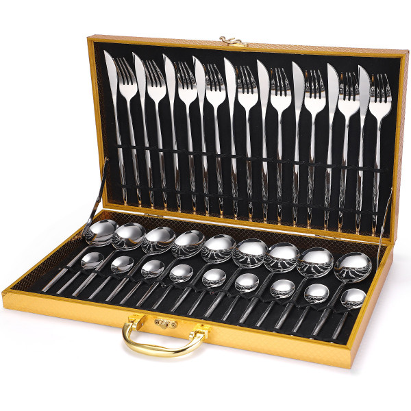Tokyo Solid 36 pcs flatware set + gift case
