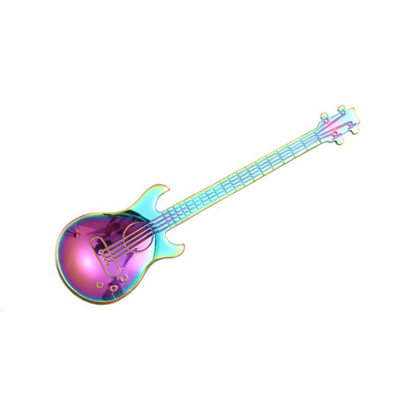 Guitar shaped coffee spoon, 4.72 in