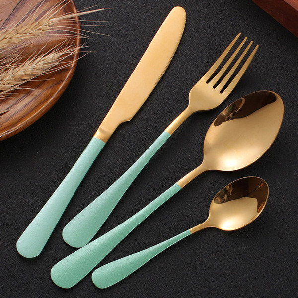 Melissa Gold 4 pcs flatware set, stainless steel