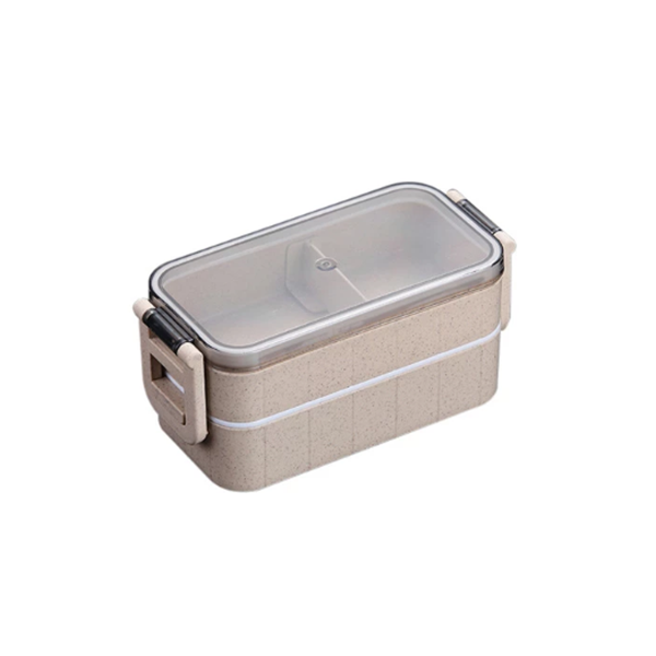 Ekko 2-tier wheat straw lunch box Ekko 2-tier wheat straw lunch box
