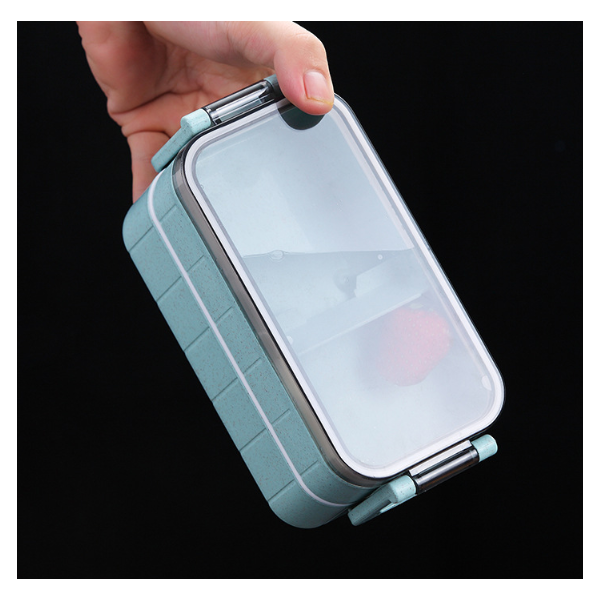 Ekko 2-tier wheat straw lunch box Ekko 2-tier wheat straw lunch box