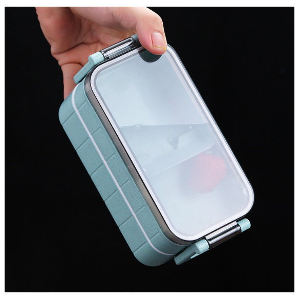 Ekko 2-tier wheat straw lunch box
