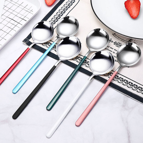 Santolina Silver stainless steel table spoon, 7.68 in