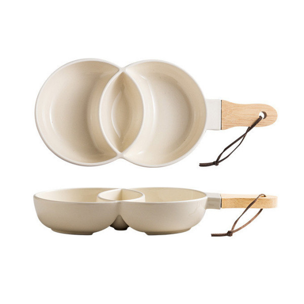 Bruni ceramic bowl with a handle, 12.4x5.5 in