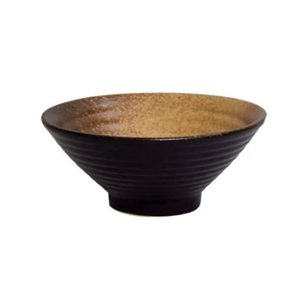 Mino ceramic bowl, 8.03x7.27 in