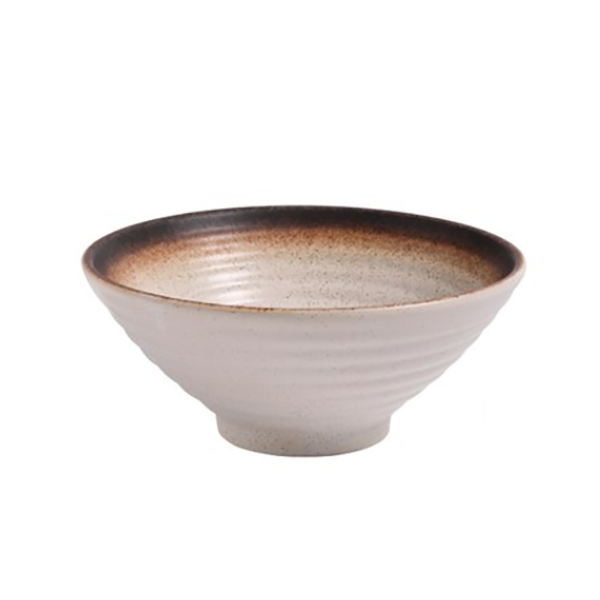 Mino ceramic bowl, 8.03x7.27 in