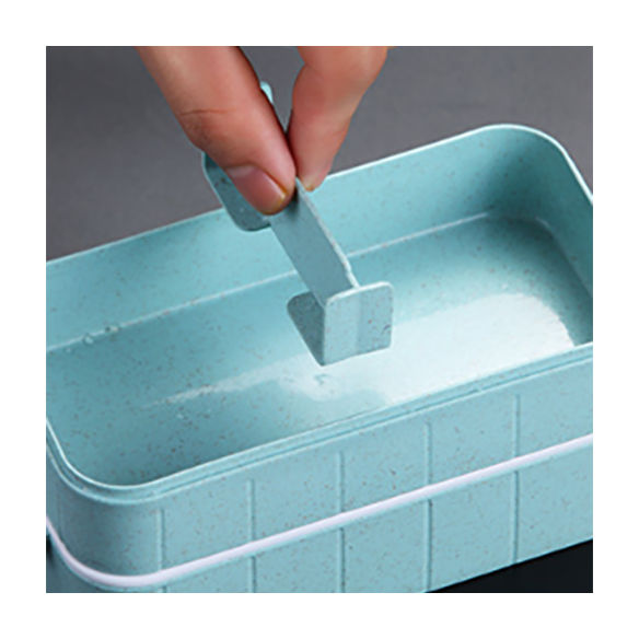 Ekko 2-tier wheat straw lunch box