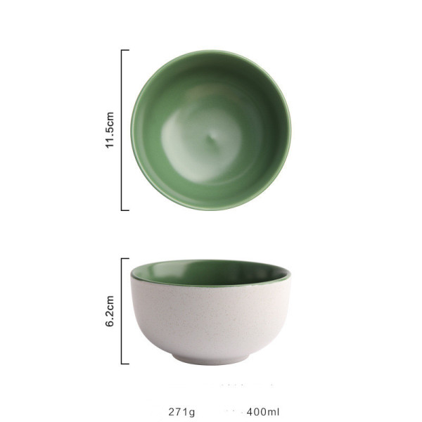 Peppy ceramic bowl, 4.53x2.44 in