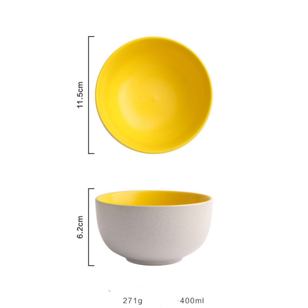 Peppy ceramic bowl, 4.53x2.44 in