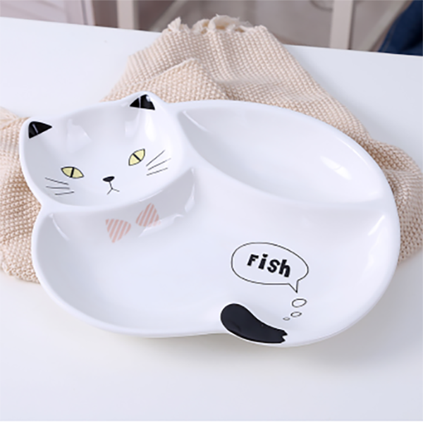 Mr.Cat ceramic plate, 10.55 in