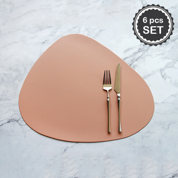 Lette PU-leather placemats set, 6 pcs