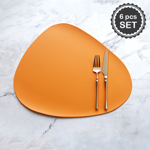 Lette PU-leather placemats set, 6 pcs