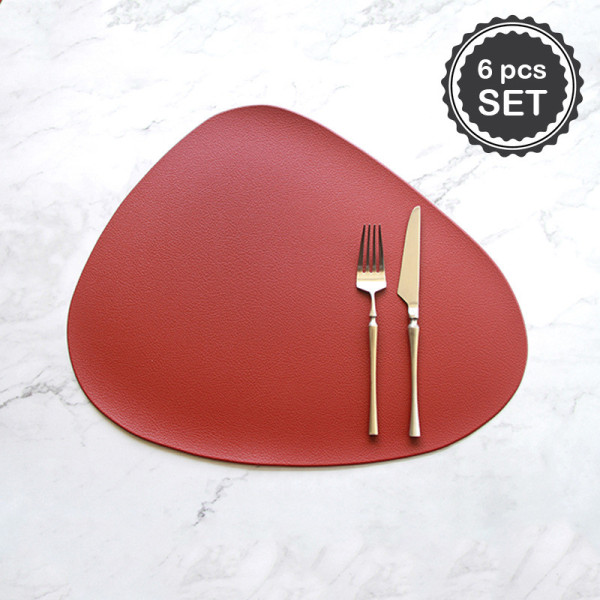 Lette PU-leather placemats set, 6 pcs