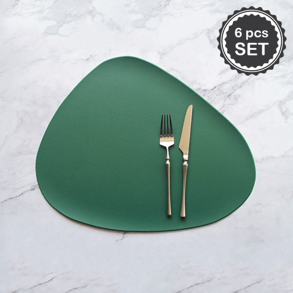 Lette PU-leather placemats set, 6 pcs
