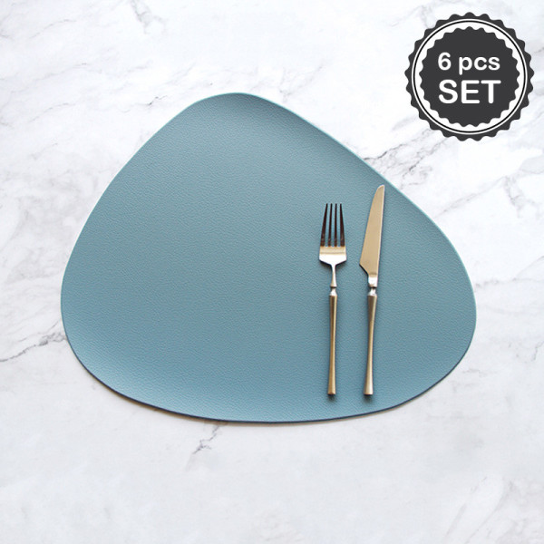 Lette PU-leather placemats set, 6 pcs
