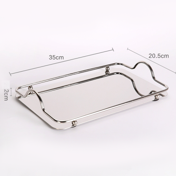 Radisson stainless steel tray, 13.78x8.07 in